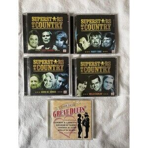 Lot of 5 Time Life: Superstars of Country/Great Duets 10 cd SET